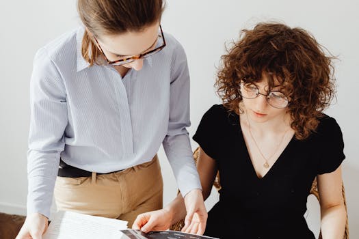 a nurse reviewing financial documents
